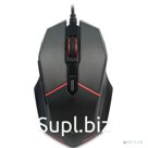 Delux Мышь  &quot;M-601&quot; , опт., 800 1200 1600 2400 DPI , USB, 5кн+скролл , черная, с подсветкой
