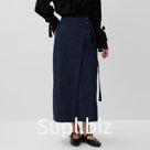 Юбка на запах женская MINAKU: Jeans Collection цвет синий, р-р 44