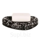 Мыльница Spirella Etna Glitter, пластик, цвет черный