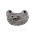 Нашивная декоративная кошка,5x4см 2шт/упак (серый)
