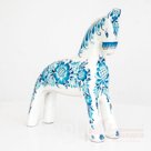 White horse with Gzhel-style ornament