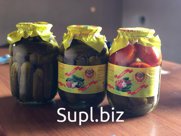 Консервированные овощи, томаты, аджика
