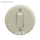Выключатель "Топ", 10 А, 220 В, 1 клавиша, накладной, белый