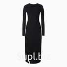 Платье женское, цвет черный, размер 48 (L)