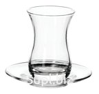 Стаканчик для чая + розетка Pasabahce 160 мл, h 95 мм, стекло ( продажа по 6 штук)