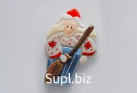 Glass magnet/pendant "Baba Yaga"