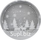 Silver Forest tin tray. Size: 33.3 x 4 cm.