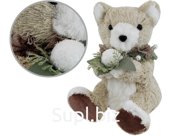 New Year's decoration Teddy Bear, Fairy Tale Collection. Size: 16x15x19 cm.