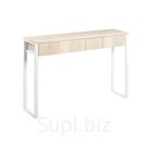 Консоль-СИТИ-02 1600х320х950 Дуб Галифакс белый/Белый глянец