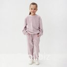 Костюм детский (свитшот, брюки) KAFTAN Plushy, размер 32 (110-116 см), лиловый