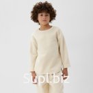 Свитшот флисовый детский MINAKU: Fleece Soft, бежевый, рост 128 см