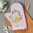Варежка-прихватка Этель Caticorn 20х28 см, 100% хлопок, саржа, ватин 250 г/м2