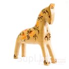 Palomino horse with red flowers