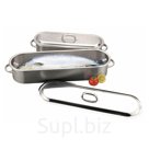 Котел для приготовления рыбы 7л,  45*14 см, h 10,5 см с паровой вставкой, нерж, P.L. Proff Cuisine