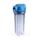 Корпус для фильтра ITA F20110-3/4, 10, 3/4", ключ и крепеж с воздушником, прозрачный