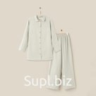 Костюм женский домашний (рубашка и брюки) SL HOME р. XL, светло-зеленый