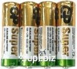 Батарейки GP SUPER мизинчик AAA  4 шт Артикул: RA-1411