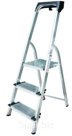 Стремянка алюминиевая с широкой ступенью и органайзером Новая Высота 3 ступени (арт. 1118103)