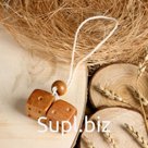 Подвеска на зеркало в автомобиль «Кубики», 2.5- 3 см, можжевельник