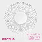 Тарелка стеклянная Доляна «Венето», d=25 см