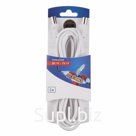 Шнур шт. TV - гн. TV 3М, белый REXANT
