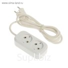 Удлинитель UNIVersal Е-202, 2 розетки, 2 м, ПВС 2х0.75, 10 А
