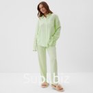 Пижама женская (рубашка, брюки) KAFTAN Lime series, размер 52-54