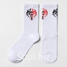 Носки мужские белые «Драконы», р-р 27