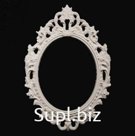 Рамка декоративная из гипса с закладными "Барокко",цвет серебристый, 33х24 см, подходит для А4