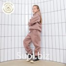 Худи для девочки MINAKU: Basic Line KIDS, тёмно-бежевое, рост 104 см