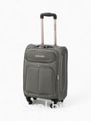 Чемодан на колёсах Royalbag маленький 46 л (S), на молнии, с увеличением, кодовый замок, 4 колеса, серый