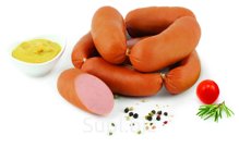 Продукт из мяса птицы. Колбасное изделие вареное. Сардельки «Домашние» 1 сорт охлажденные
