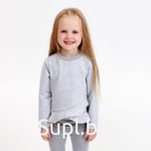 Свитшот для девочки с воланом KAFTAN "Basic line" размер 30 (98-104), цвет серый