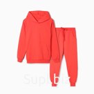 Комплект (фуфайка, брюки) для девочки НАЧЁС, цвет красный, рост 140 см