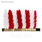 Карнавальный головной убор «Перья», цвет бело-красный