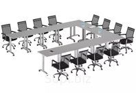 Стол для переговоров Грей-8, цвет серый