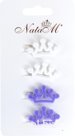 4 hairpins crowns. Size of 1 piece: 3x1.8x0.3 cm.