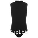 Купальник гимнастический, сетка на спинке 04, цвет чёрный, размер 34