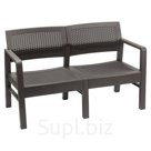 Диван садовый "РОТАНГ" двухместный 58x120x75 см