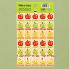 Наклейки бумажные оценки «Яблочки», 10,5 х 18 см