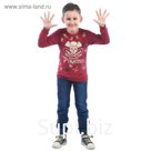 Свитшот детский Pirates, рост 116 см, цвет бордовый