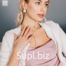Колье «Ноэль» бусины с цепочкой, шар №12, цвет белый в золоте, L=30 см