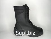 «БЕРЦЫ» ботинки юфть/кирза, мягкий кант, высота 25 см., иск мех ТЭП