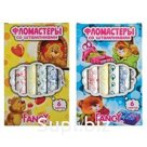 Набор фломастеров со штампиками FANCY, 6 цв., картон с европодвесом, 2 дизайна