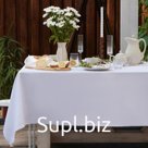 Скатерть «Этель» Kitchen, 150×300 см, белая, 100% хлопок, саржа 190 г/м²