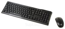 Клавиатура мышь Oklick 230M клав:черный мышь:черный USB беспроводная