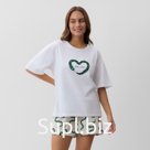 Пижама новогодняя женская (футболка и шорты) KAFTAN "Змеи" размер 52-54