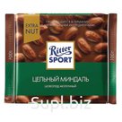 Шоколад RITTER SPORT «Extra Nut», молочный, с цельным миндалем, 100 г, Германия