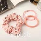 Резинки для волос «Эмилия», набор 3 шт., сердечки, МИКС