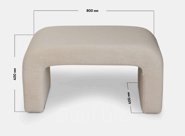 Пуф П-образный, ширина 80 см